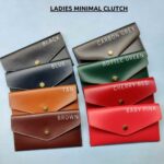 Brown Minimal Clutch – Customized ladies Wallet – ladies wallet – personalized gifting – Plush Gifting