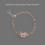 Buterfly Evil Eye Enamel Charm Bracelet_Plush Gifting Co